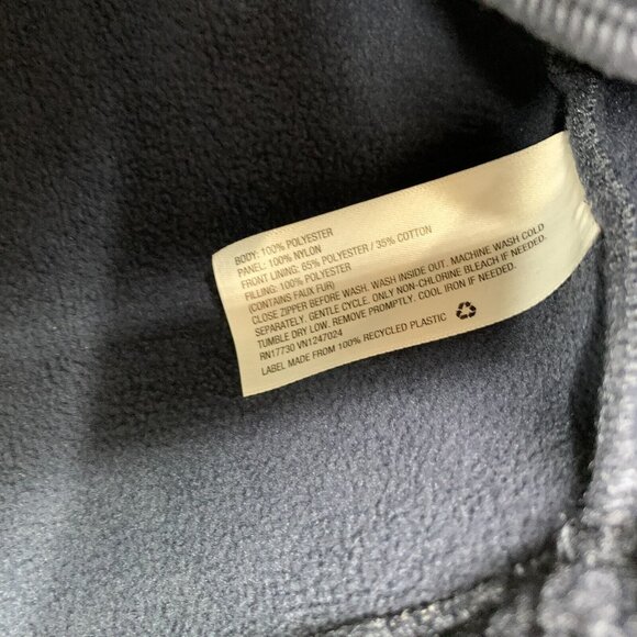 JoyLab Pullover Navy Blue 1/2 Zip Sweater Sherpa Mixed Media - Picture 7 of 11